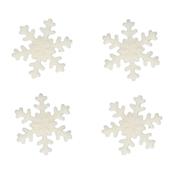 Décors en sucre flocons de neige x6