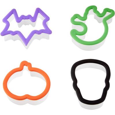 Lot De 10 Emporte-pièces Halloween En Plastique 3D - Pour Biscuits, Fondants, Gâteaux - Motifs Fantômes, Citrouilles