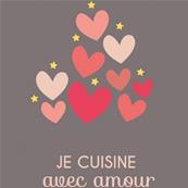 Tablier Je cuisine avec amour