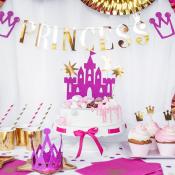 Cake toppers château de princesse x4