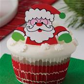 Kit déco cupcakes Père Noël x24