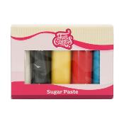 Multipack pâte à sucre couleurs primaires x5