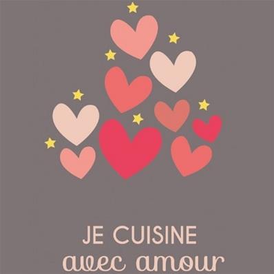 Tablier Je cuisine avec amour