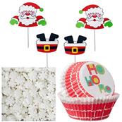 Kit déco cupcakes Père Noël x24