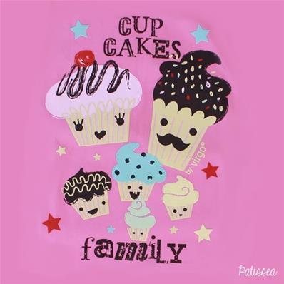 Tablier Cupcakes Family