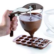 Entonnoir doseur à piston pour chocolat