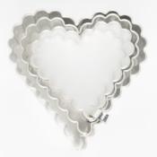 Emporte-pièce coeur dentelé x3