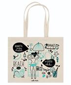 Tote bag XL bronzette à la plage