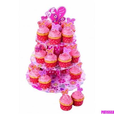 Kit présentoir/déco cupcakes thème coeurs