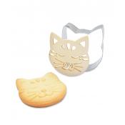 Tampon biscuit chat en bois