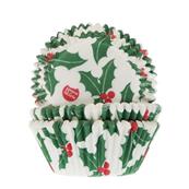 Caissettes houx de Noël x50