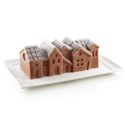 Moule Winter Village bûche glacée