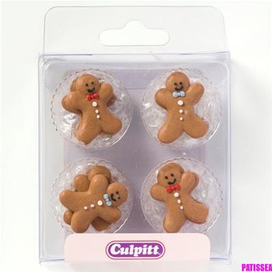 Décors en sucre Gingerbread Man x12