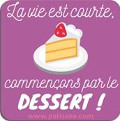 Magnet Commençons par le dessert