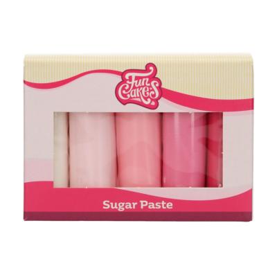Multipack pâte à sucre rose x5