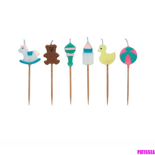 6 Bougies Motif Bebe Sweetly Does It Patissea