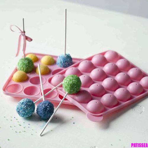 Moules à Cake Pops Ronds En PLA - Lot De 2 Moules + 1 Plateau 23 Cm, Pour Desserts, Anniversaires