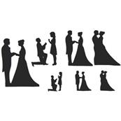 Set de découpoirs silhouettes mariage x7