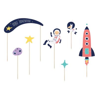 Cake toppers astronaute dans l'espace x7