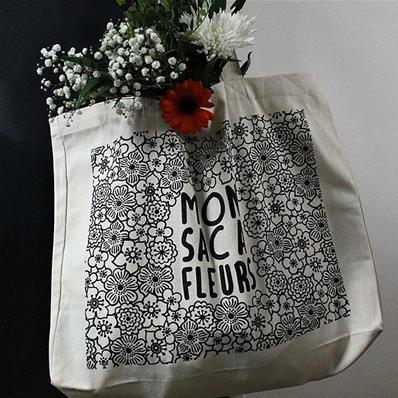Tote bag XL mon sac à fleurs