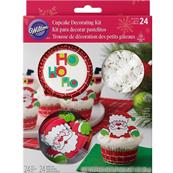 Kit déco cupcakes Père Noël x24