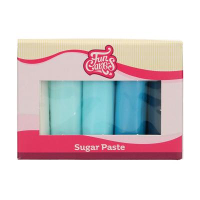 Multipack pâte à sucre bleue x5
